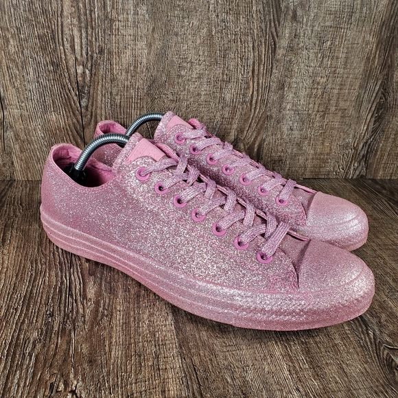 Converse Shoes - Converse Chuck Taylor All Star Women's 12 Men's 10 Glitter Pink Sneaker Shoes